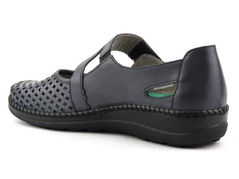 Dámské prolamované boty s vyšší šířkou - Axel 1879/9879, tmavě modrá