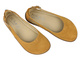 Dámské kožené barefoot minimalistické sandály se zvýšenou šířkou H - Nika Komfort 1472, světle hnědé