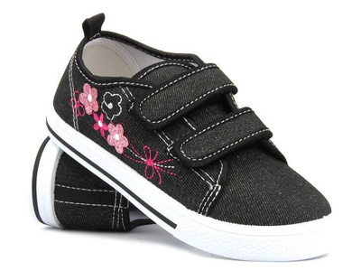 Tenisky, Tenisky na suchý zip - AMERICAN CLUB TEN 118/24, černé