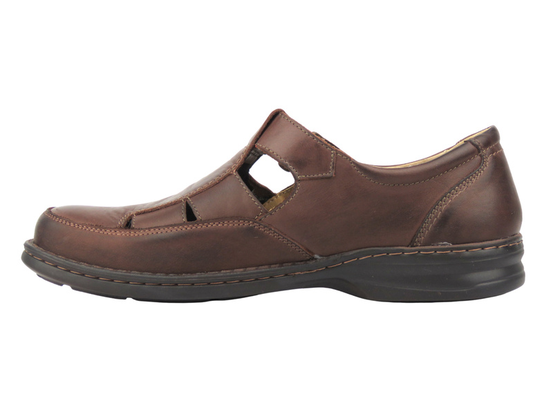 Pánské kožené polobotky Helios Comfort 803-2, hnědé
