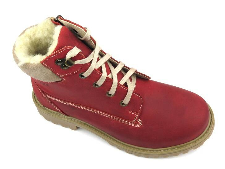 Dámské kozačky - HELIOS Komfort 555, červené