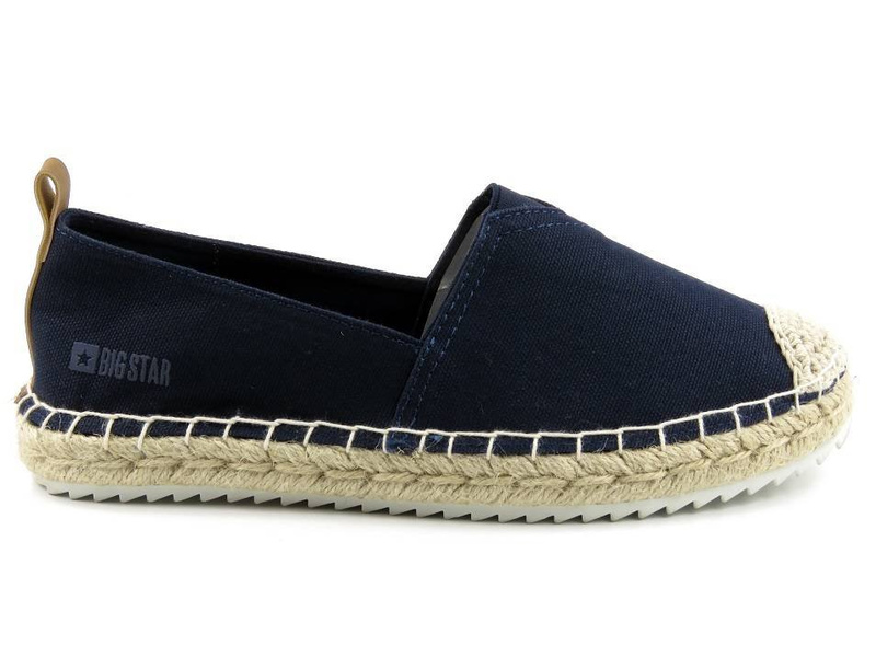 Dámské espadrilky s copánkovou podrážkou - BIG STAR HH274500, tmavě modrá