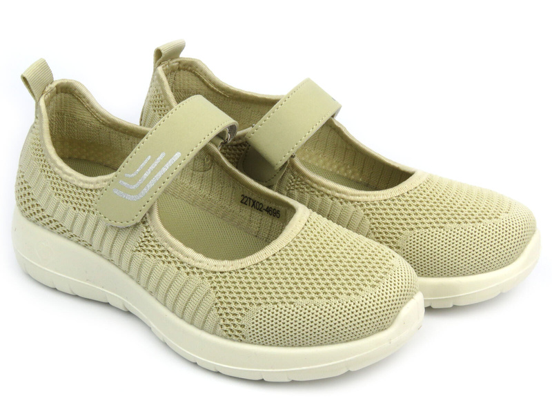 Dámská polobotka na suchý zip - NEWS 22TX02-4695, béžová