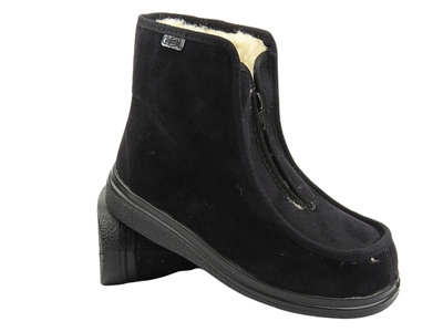 Vysoké, teplé zimní pantofle - BEFADO Dr Orto 996D013, černé