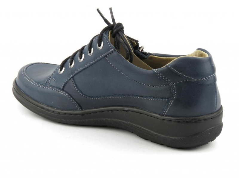 Sportovní, kožená dámská obuv - Helios Komfort 357, tmavě modrá