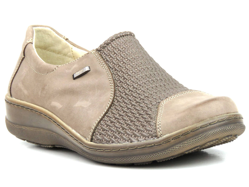 Dámská kožená obuv pro citlivá chodidla - HELIOS Komfort 714, béžová