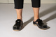 BERKEMANN 01753-473 Dámské kožené žabky s podpatky Slip-on Brown
