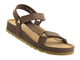 Kožené dámské sandály hnědé Nika Komfort 1056