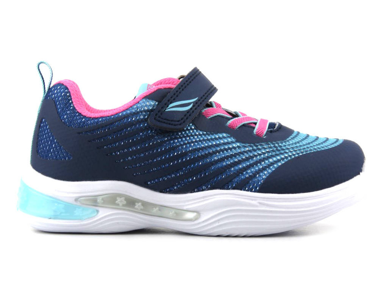 Sportovní boty pro dívky s lesklou podrážkou - AMERICAN CLUB ES 132/23, tmavě modrá