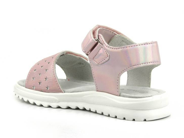 Pohodlné dětské sandály s holo efektem -Miss E 23DZ23-5881, lesklé růžové