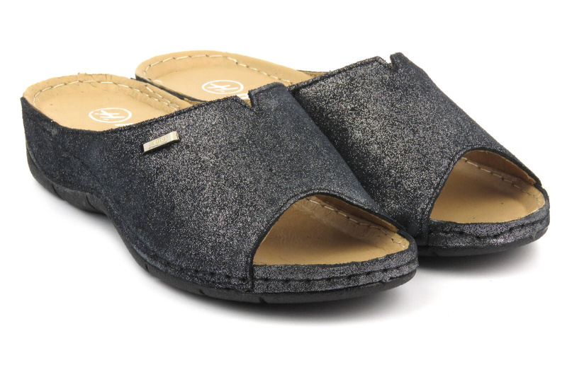 Pohodlné měkké žabky pro ženy HELIOS Comfort 105, černé