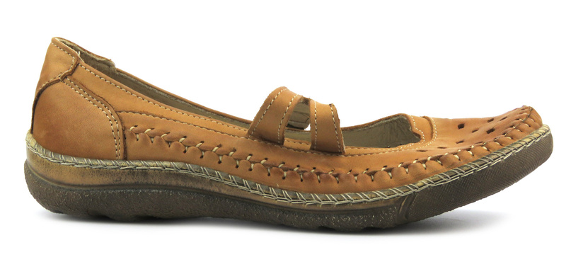 Dámské polobotky z přírodní kůže - HELIOS Comfort 792, hnědé