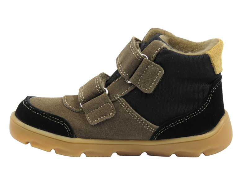 Dětské kotníkové boty na suchý zip - Jamet 1124, černohnědé