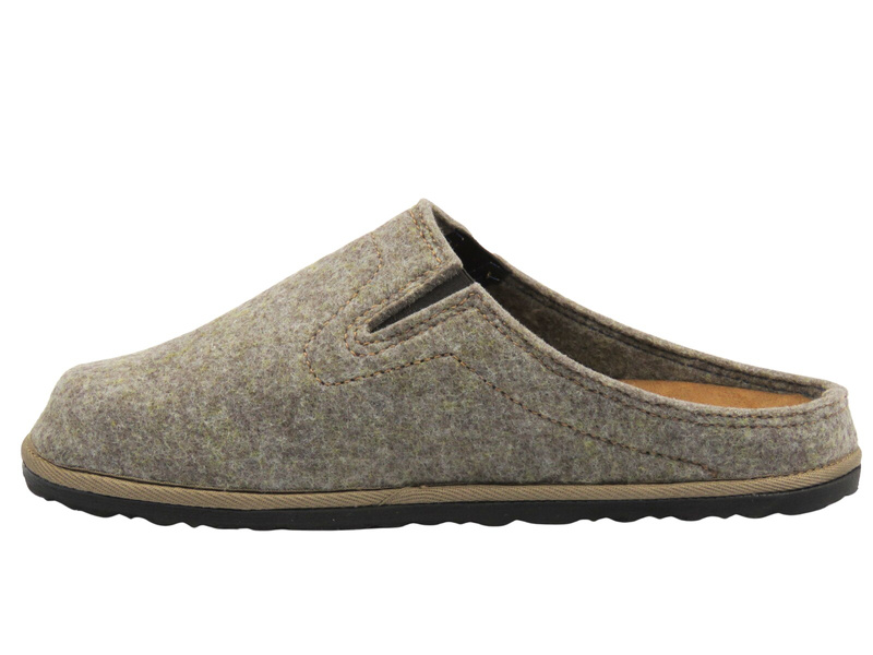 Teplé pánské pantofle s vyjímatelnou koženou stélkou – INBLU 155M025, hnědé