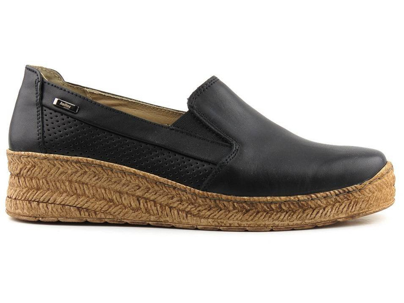 Dámská obuv s copánkovou podrážkou, Helios 350S, černá