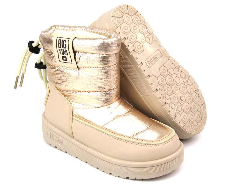 Dětské sněhule s manžetou - BIG STAR KK374221, béžové