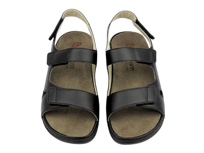 Dámské sandály na suchý zip Berkemann černé Leona 01468-071