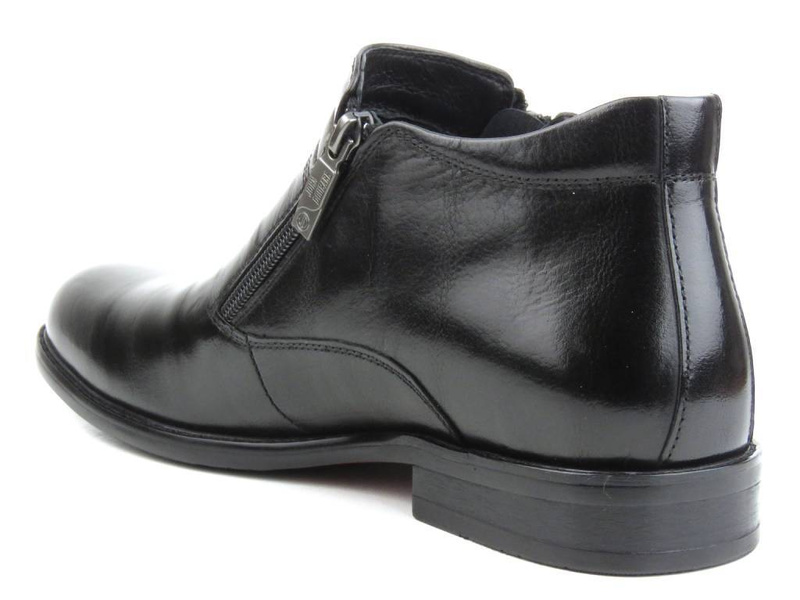 Elegantní pánské kotníkové boty na zip - JOHN DOUBARE YGFR-Z106-306-1, černé