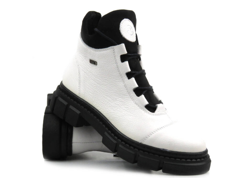 Pohodlné dámské kotníkové boty - HELIOS Komfort 556, bílá