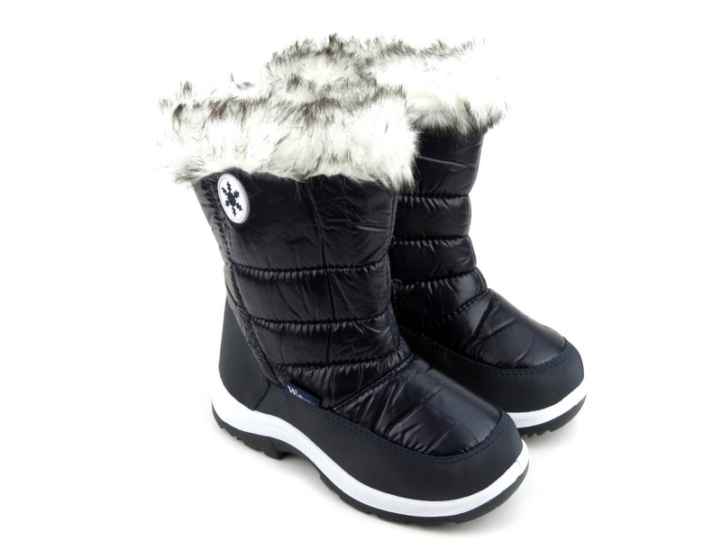 Sněhule, teplé dětské zimní boty - WOJTYŁKO 23036, tmavě modrá