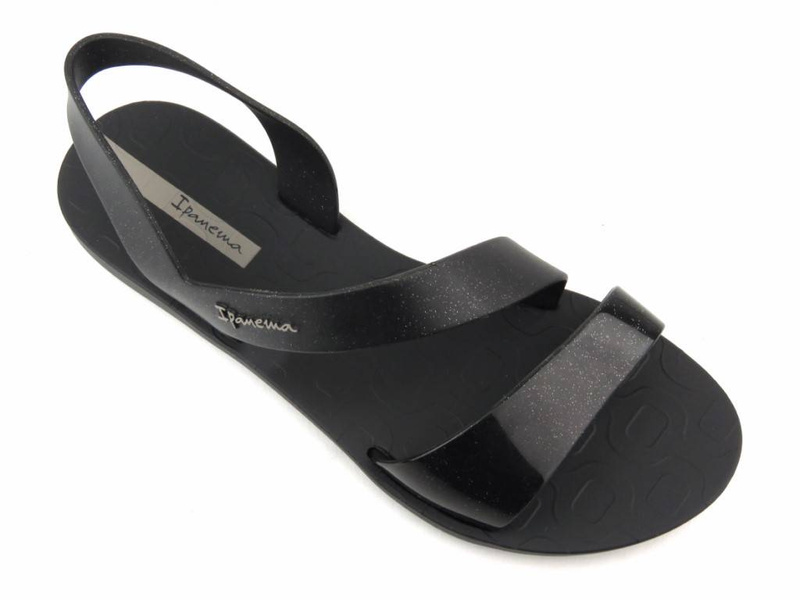 Sportovní voděodolné dámské sandály - IPANEMA 82429, černé se třpytkami