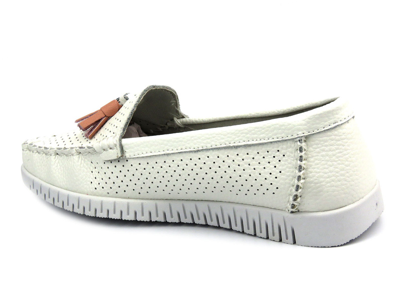 Dámské boty, mokasíny z přírodní kůže - VENEZIA 00104104-71, béžová