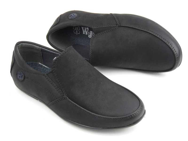 Společenská obuv pro chlapce, společná obuv - WOJTYŁKO 2099, černá