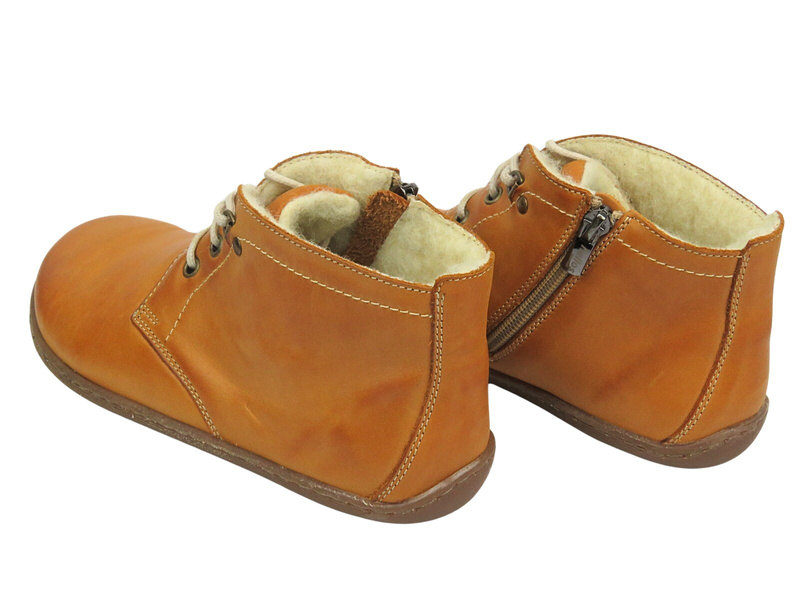 Dámské barefoot kotníkové boty Helios Komfort 501P, světle hnědé, minimalistické