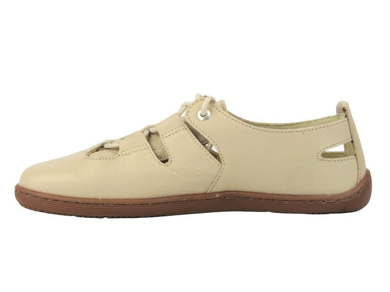 Dámské kožené nízké boty Barefoot Helios Comfort 438B Ecru