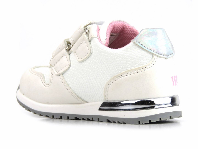 Dětská sportovní obuv s koženou stélkou - Wojtyłko 22009, bílá