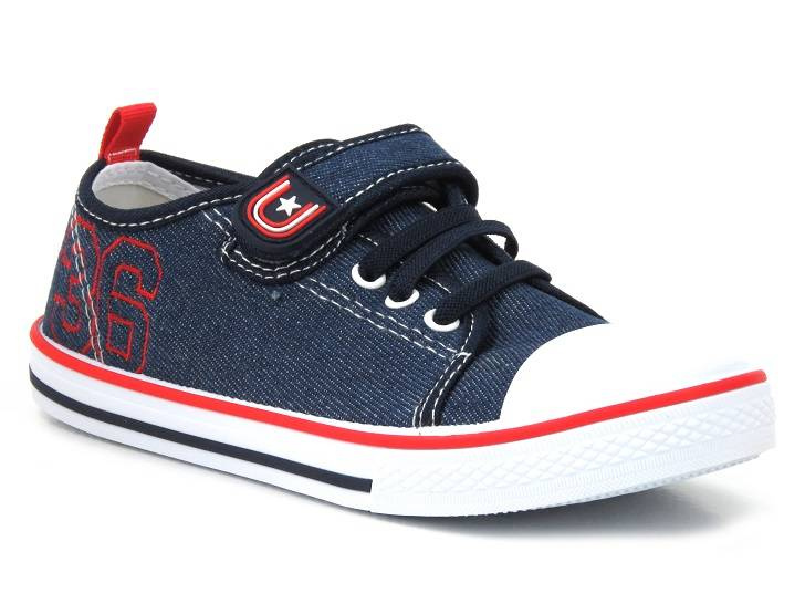 American Club TEN dětské tenisky 83/23 84/23, tmavě modrá s červenou