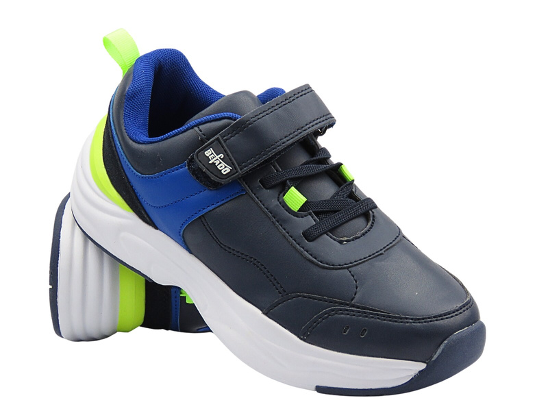 Sportovní obuv pro mládež na suchý zip, tmavě modrá – Befado 516Q258
