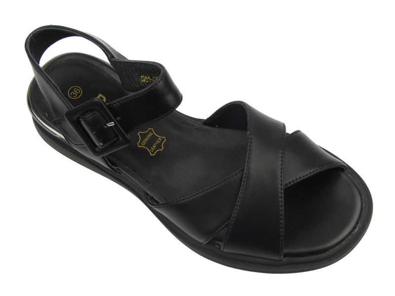 Dámské sandály na platformě - S. Barski CR51-473, černé