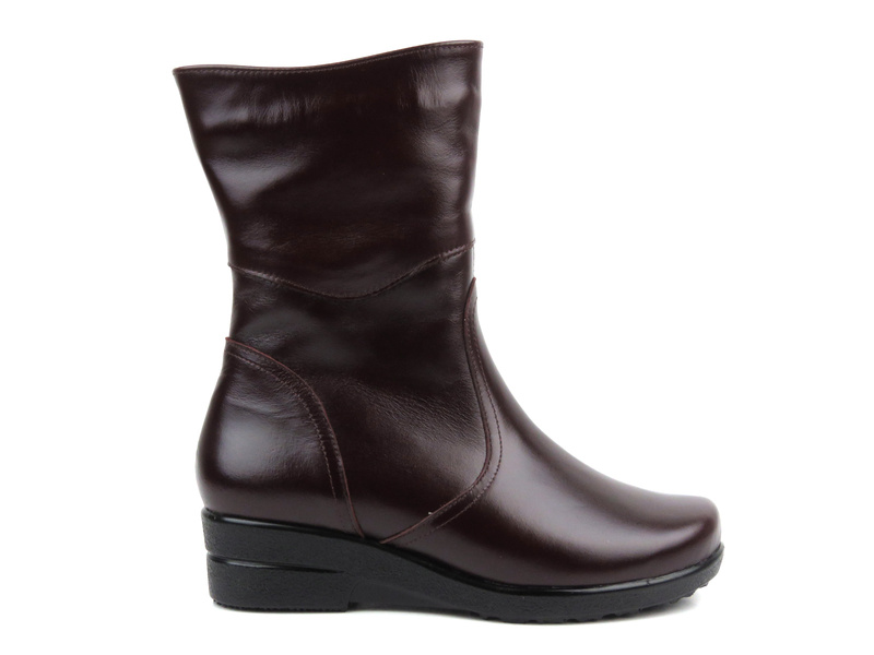 Dámské kozačky zateplené vlnou - AGXBUT 337, bordó