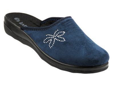 Pohodlné dámské domácí pantofle INBLU CA-3F, tmavě modré