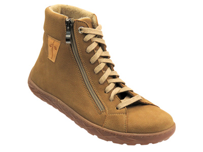 Barefoot kožené minimalistické dámské kotníkové boty camel Nika Komfort 1443