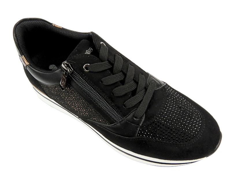 Dámské tenisky s krystalky černé INBLU IN-388