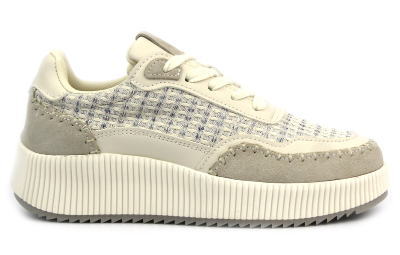 Dámská sportovní obuv na platformě - BRIVIDO SHOES TW0815-09, béžová