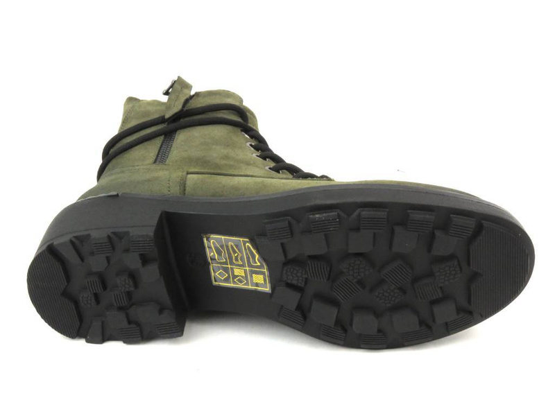 EVENTO 21BT35-4226 dámské zateplené kozačky, zelené