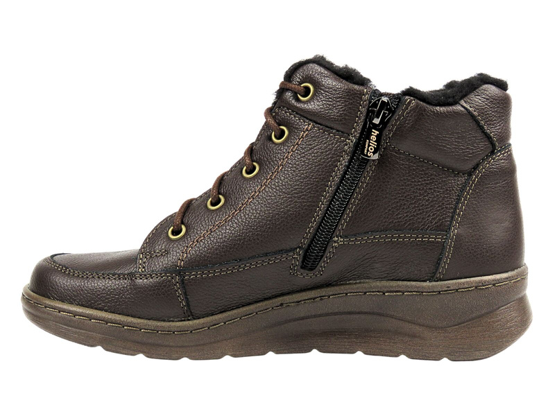 Dámské vlněné kotníkové boty - HELIOS Comfort 553, khaki
