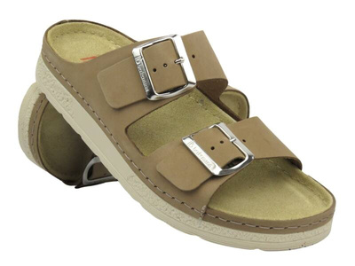 dámské kožené žabky - BERKEMANN Verica 01914-436, béžová