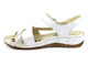 Pohodlné dámské sandály polské výroby - Helios Komfort 246, stříbrné