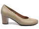 Kožené lodičky na vysokém podpatku - GALANT 905/1, béžové