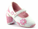 Dětské boty, dívčí baleríny American Club A39010, bílé s růžovou