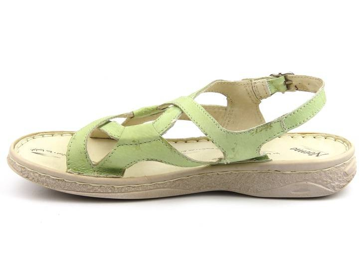 Dívčí sandály z přírodní kůže - Helios 462, akvamarín