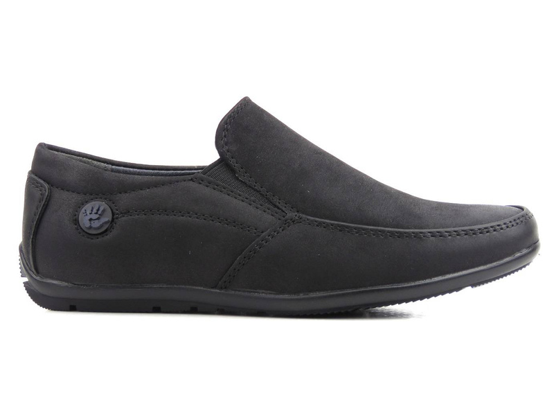 Společenská obuv pro chlapce, společná obuv - WOJTYŁKO 2099, černá