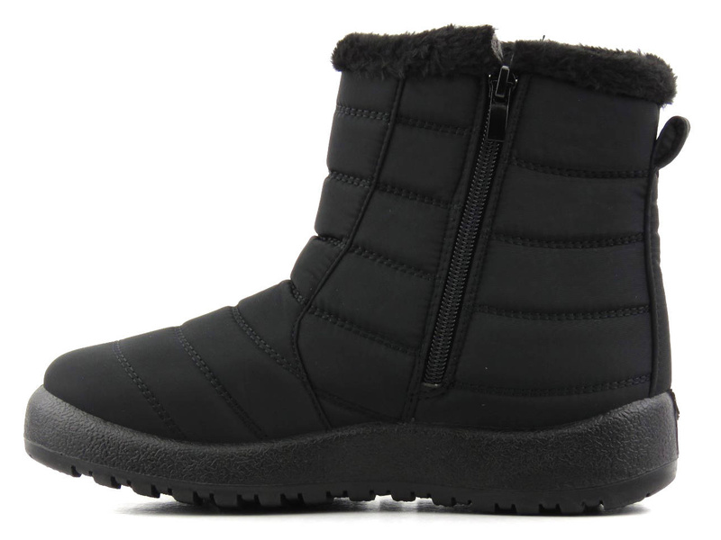Dámské sněhule zateplené kožíškem - NOVINKA 9SN26-1467, černé