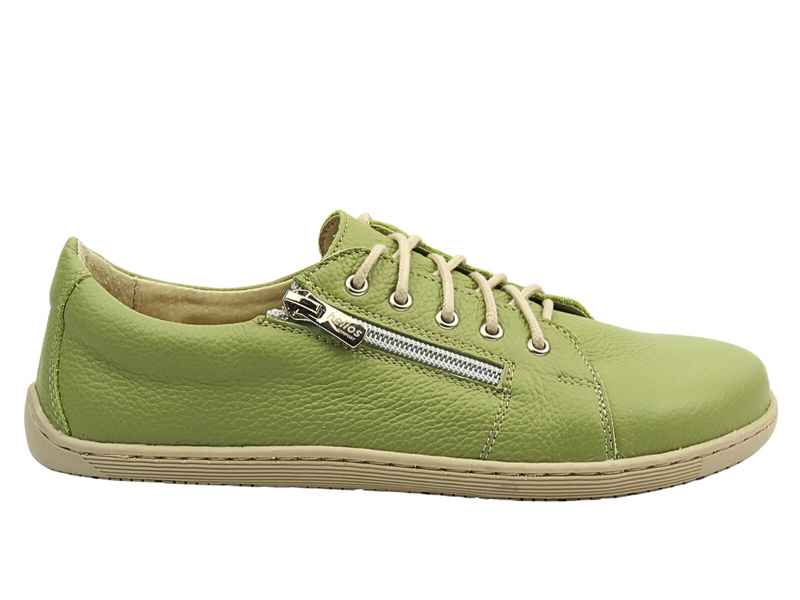 BareFoot minimalistické dámské polobotky zelené Helios Komfort 436