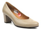 Kožené lodičky na vysokém podpatku - GALANT 905/1, béžové