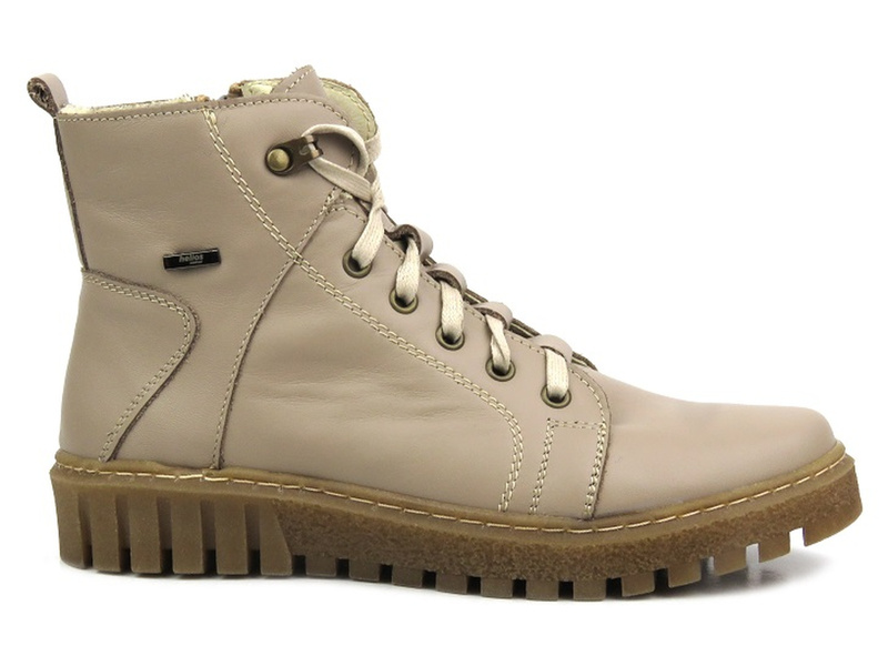 Dámské kožené boty zateplené vlnou - HELIOS Komfort 577W, cappuccino